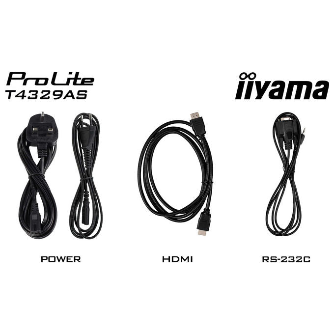 Iiyama T4329AS-B1AG ProLite T4329AS-B1AG Monitor LED 43'' 4K UHD Touch Screen Android WiFi USB-C colore Nero
