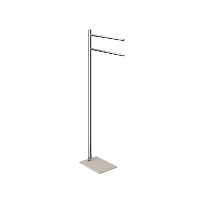 Gedy TA31 03 Tania Piantana Porta Asciugamani in Metallo Cromo e Beige