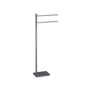 Gedy TA3108 Tania Piantana Asciugamani a 2 Bracci in Acciaio Inox Grigio