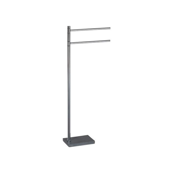 Gedy TA3108 Tania Piantana Asciugamani a 2 Bracci in Acciaio Inox Grigio