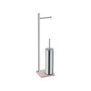 Gedy TA32 03 TANIA Colonna attrezzata WC con Portarotolo e Portascopino colore Cromo e Beige