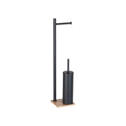 Gedy TA32 41 TANIA Colonna attrezzata WC Portarotolo e Portascopino Bamboo e Nero