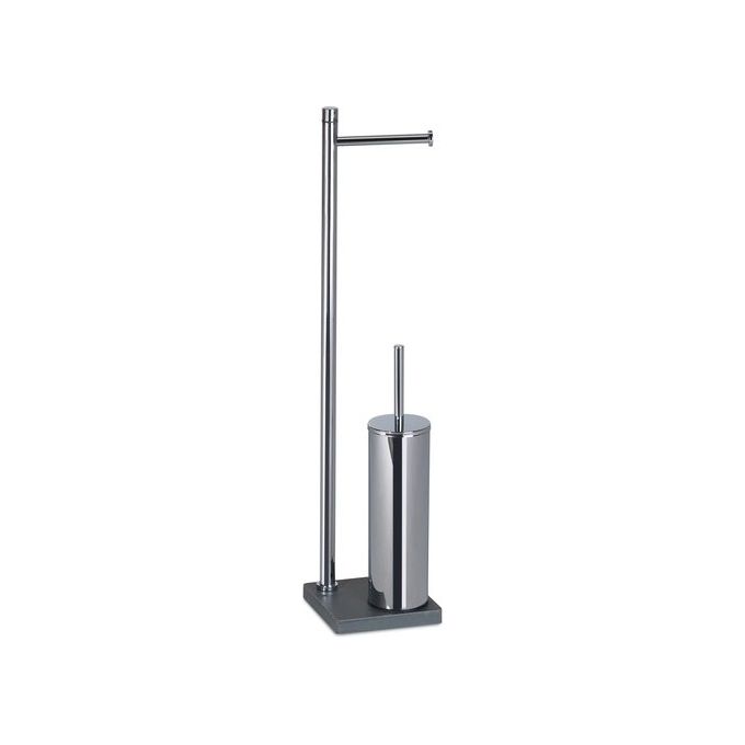 Gedy TA32 08 Tania Colonna attrezzata WC con Portarotolo e Portascopino colore Grigio