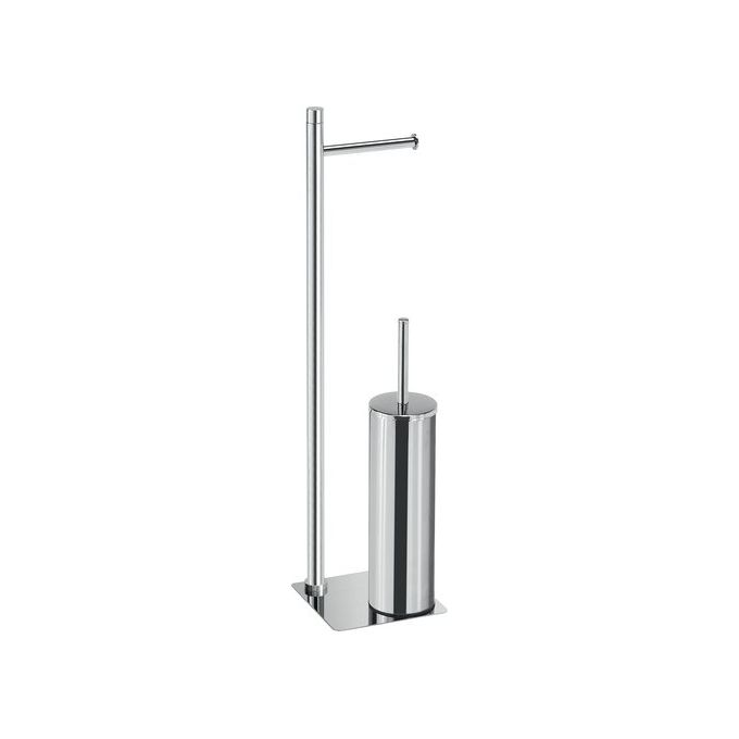 Gedy TA32-13-GEDY TANIA Colonna attrezzata WC in acciaio inox AISI 201 cromato 14x63x14 cm colore Cromo