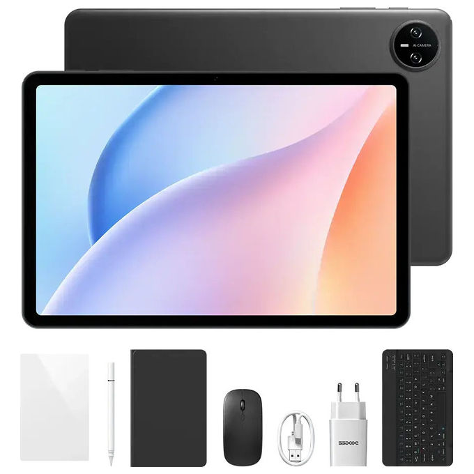 Doogee Tab A9+ Tablet Android 15 11'' Unisoc T7200 4 GB RAM 64 GB Wi-Fi 5 Fotocamera 13 MP Batteria 8580 mAh colore Nero