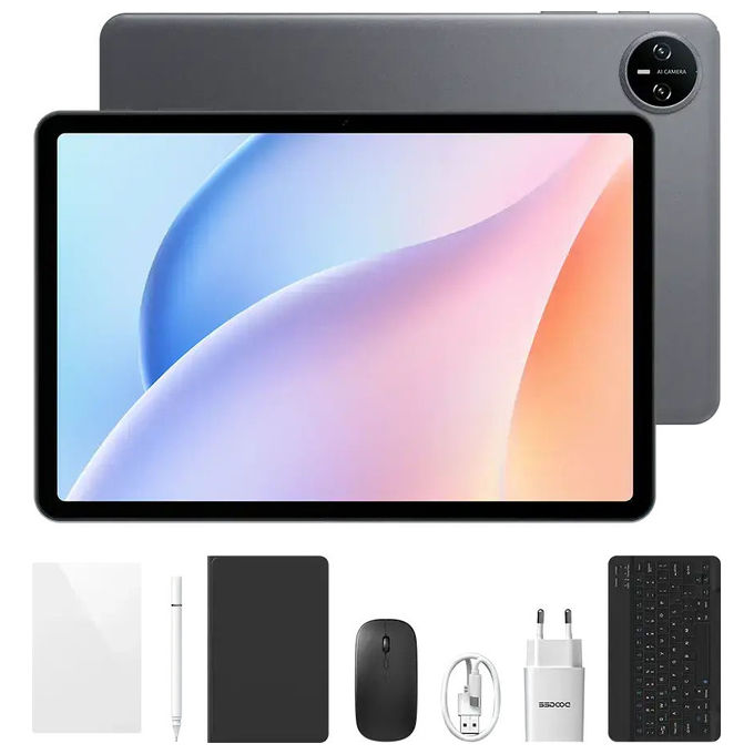 Doogee Tab A9+ Tablet Android 15 11'' Unisoc T7200 4 GB RAM 64 GB Wi-Fi 5 Fotocamera 13 MP Batteria 8580 mAh colore Nero