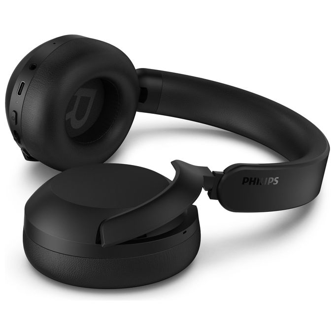 Philips, Cuffie Wireless a Padiglione TAH8000EBK-00, Bluetooth 5.4, Cancellazione Rumore, Nero