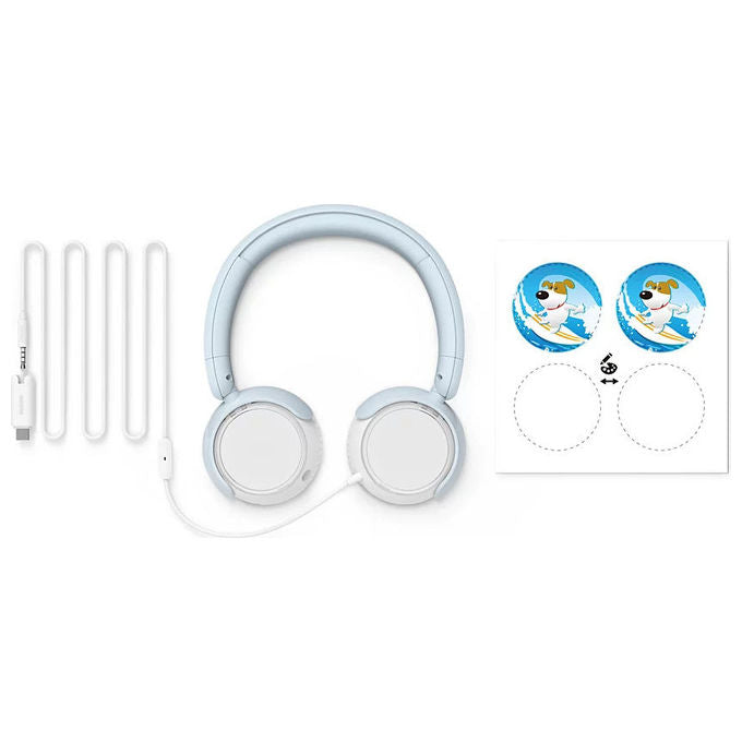 Philips TAK2000BL-00 Cuffie On-Ear per Bambini Cablate Jack 3,5 mm Volume Limitato 85 dB Microfono colore Blu