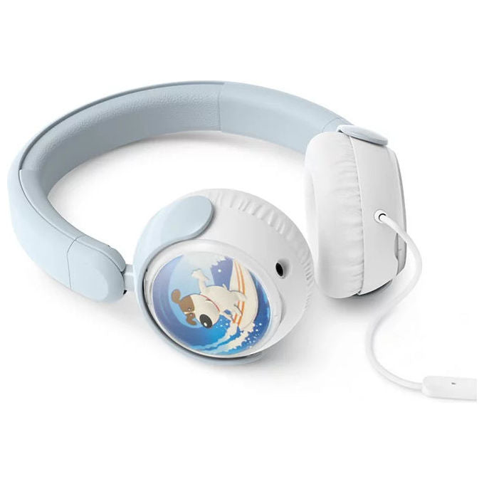 Philips TAK2000BL-00 Cuffie On-Ear per Bambini Cablate Jack 3,5 mm Volume Limitato 85 dB Microfono colore Blu