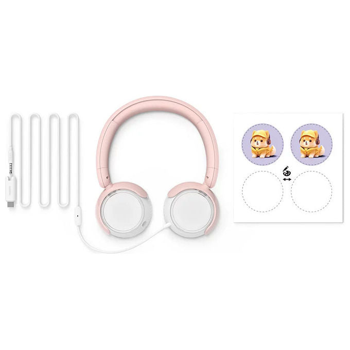 Philips TAK2000PK-00 Serie 2000 Cuffie On-Ear per Bambini con Microfono Limitatore Volume 85 dB cavo 1,2 m colore Rosa