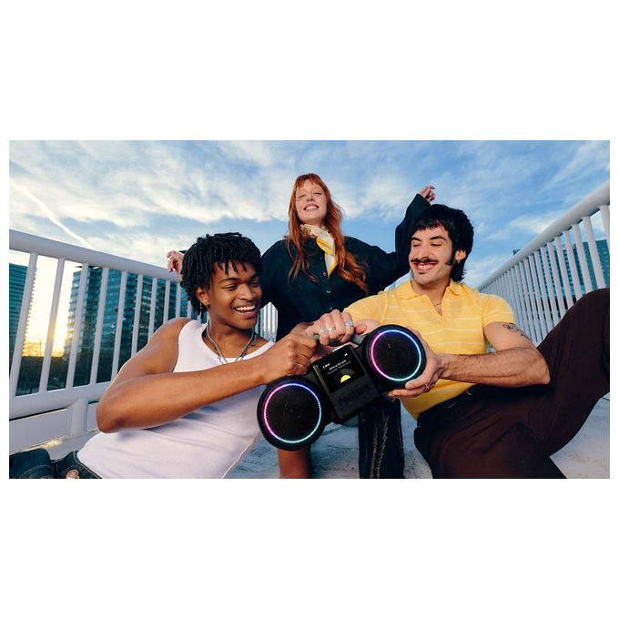 Philips TAMS60B-00 The Roller Altoparlante Bluetooth Portatile 120W IP67 Bluetooth 6.0 Batteria 24h Auracast USB-C colore Nero