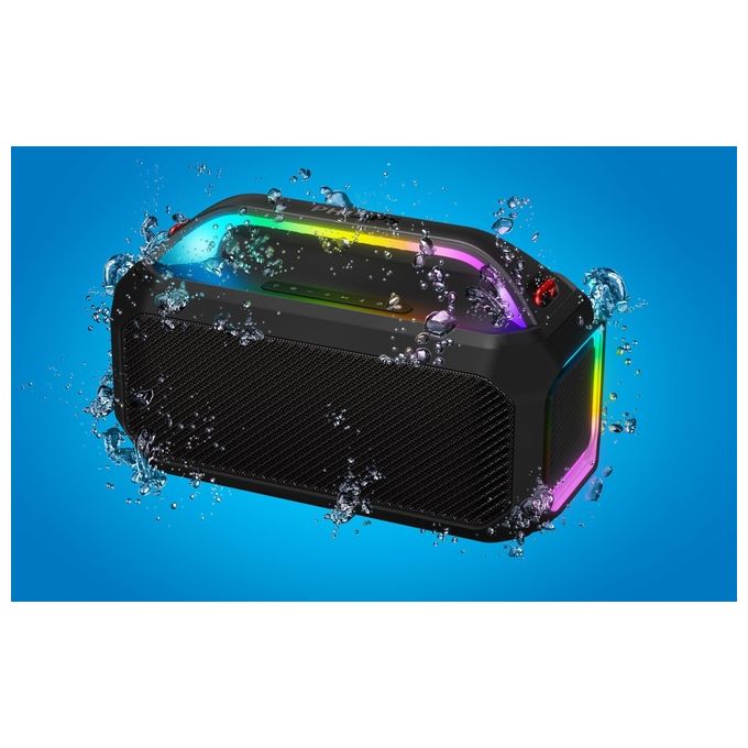 Philips, Party Speaker, 100W, Bluetooth, USB, con Luci LED, Nero