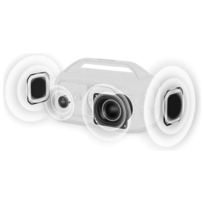 Philips, Party Speaker, 100W, Bluetooth, USB, con Luci LED, Nero