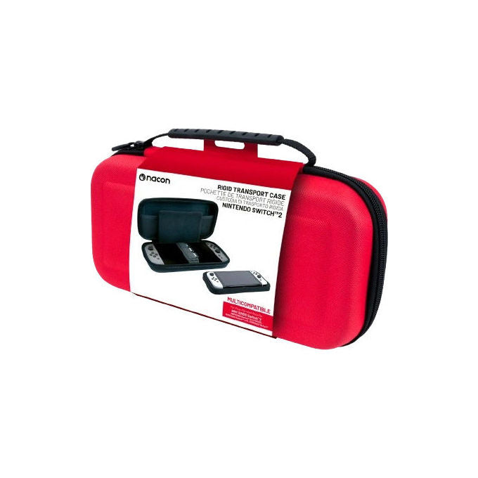 Nacon custodia rigida da trasporto per Nintendo Switch 2, valigetta rossa, compatibile Switch e Switch OLED, protezione antiurto