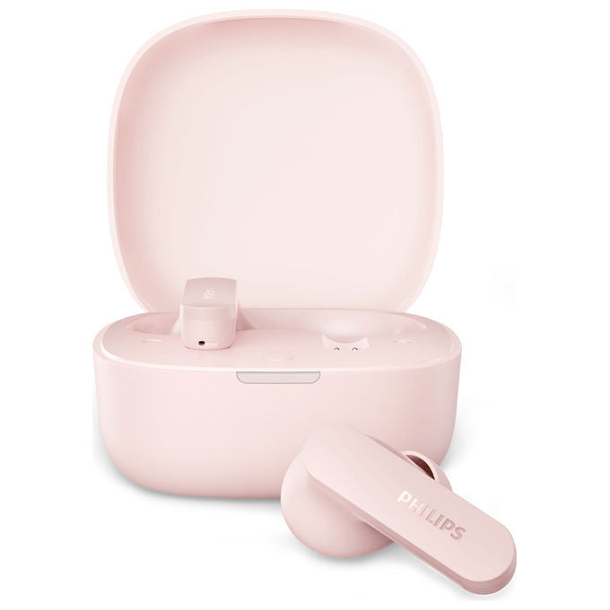 Philips TAT2100PK-00 Auricolari True Wireless In-Ear Bluetooth 6.0 36 ore IPX4 4 mic driver 10 mm colore Rosa