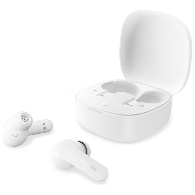 Philips TAT2100WT-00 Auricolari True Wireless In-Ear Bluetooth 6.0 4 microfoni 36h IPX4 colore Bianco