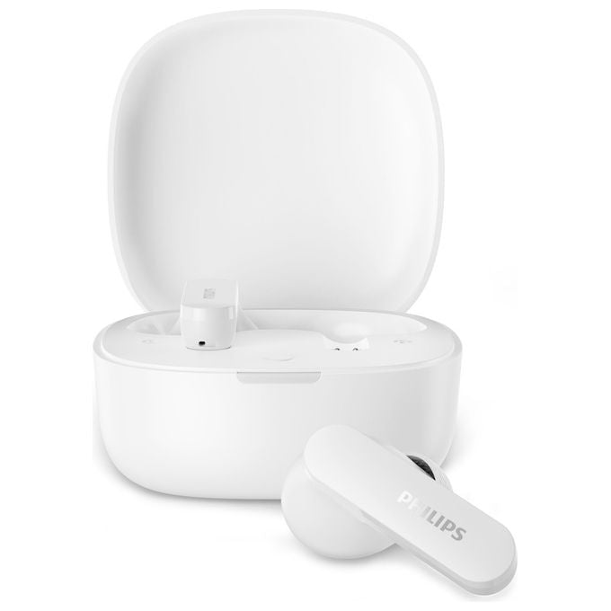 Philips TAT2100WT-00 Auricolari True Wireless In-Ear Bluetooth 6.0 4 microfoni 36h IPX4 colore Bianco