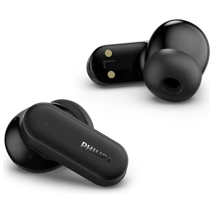 Philips TAT6000BK auricolari true wireless, custodia smart touchscreen, ANC ibrido, 4 microfoni, 28 ore, Bluetooth 5.4, IPX5, nero
