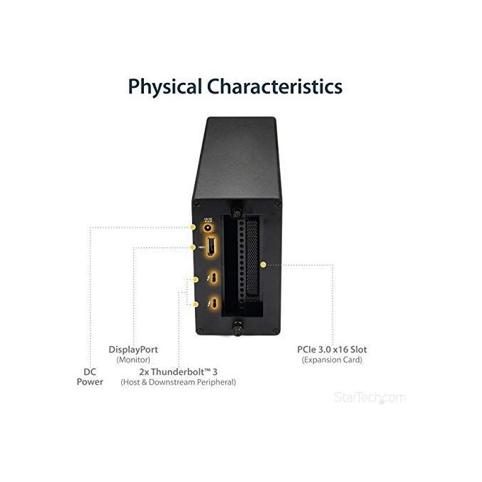 StarTech Chassis Telaio di Espansione Thunderbolt 3 a PCI Express con DisplayPort PCIe x16 Estensione Bus di Sistema 65W