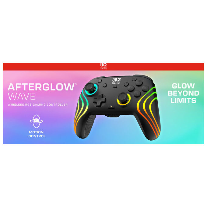 Turtle Beach TBC-8106-05 Afterglow Controller da gaming wireless RGB con licenza ufficiale per Nintendo Switch 2 colore Nero