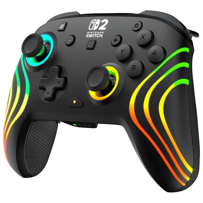 Turtle Beach TBC-8106-05 Afterglow Controller da gaming wireless RGB con licenza ufficiale per Nintendo Switch 2 colore Nero