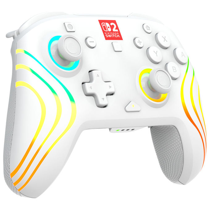 Turtle Beach TBC-8106-15 Afterglow Wave Controller da gaming wireless RGB con licenza ufficiale per Nintendo Switch 2 colore Bianco