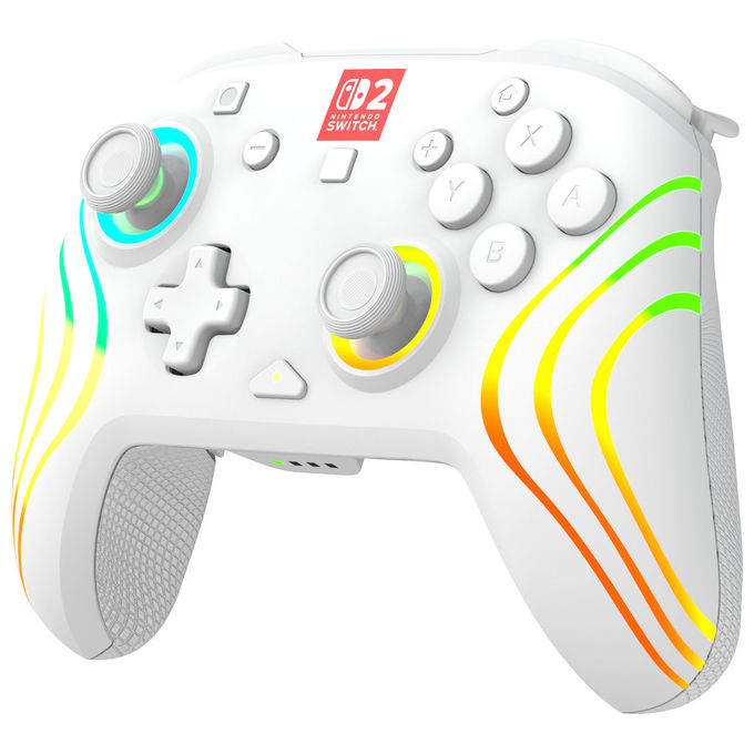 Turtle Beach TBC-8106-15 Afterglow Wave Controller da gaming wireless RGB con licenza ufficiale per Nintendo Switch 2 colore Bianco