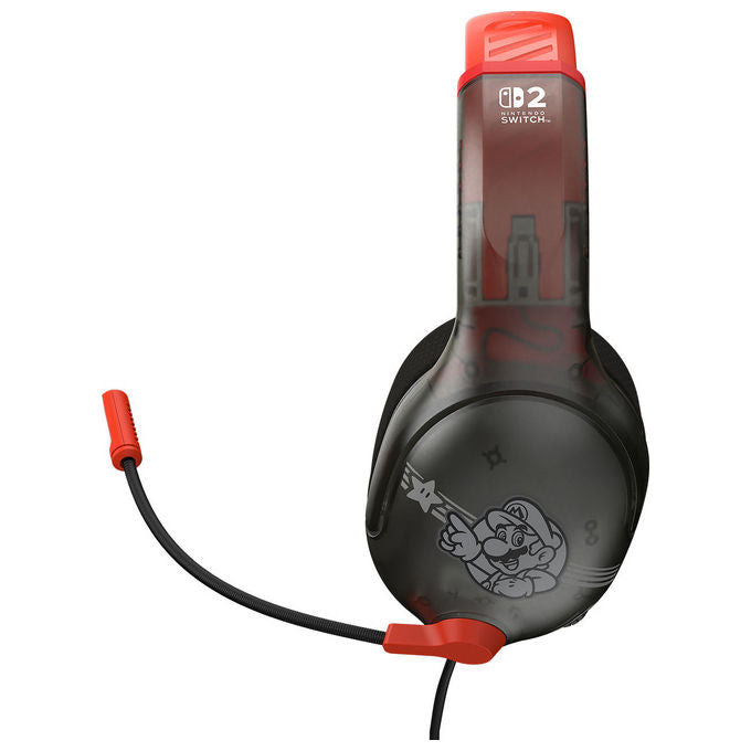 Turtle Beach TBS-8003-85 Airlite Fit Cuffie da gioco Over-Ear cablate Jack 3.5mm Nintendo Switch 2 Mario Star colore Nero Rosso