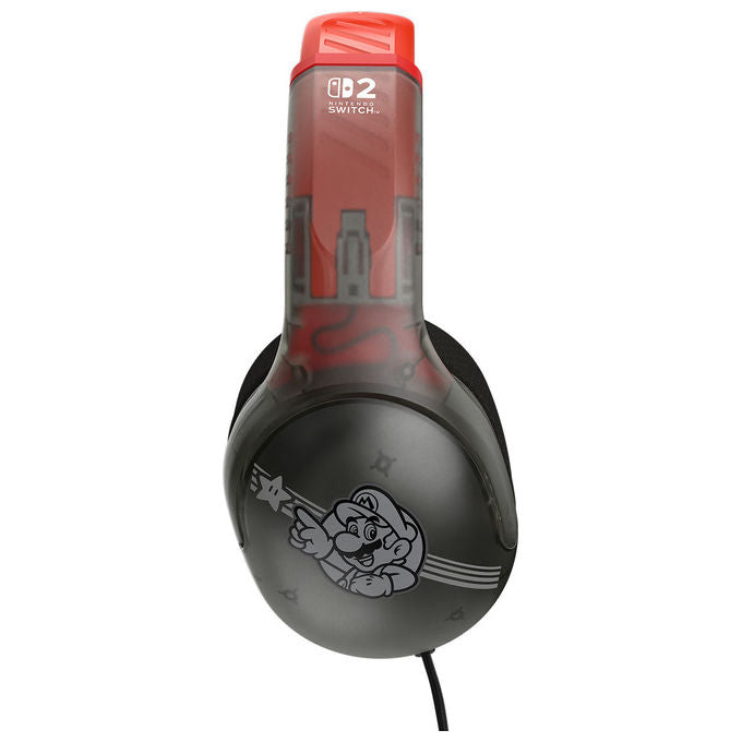 Turtle Beach TBS-8003-85 Airlite Fit Cuffie da gioco Over-Ear cablate Jack 3.5mm Nintendo Switch 2 Mario Star colore Nero Rosso