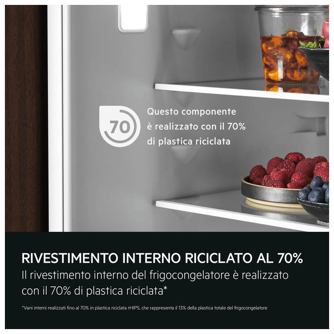 AEG TC7MS181DS Frigocongelatore ad incasso 249 L 177 cm Classe D 34 dB TwinTech No Frost (54 6x54 9x177 2 cm) colore Inox