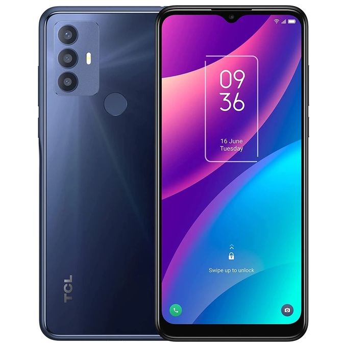TCL 30SE 6165H12BLC Smartphone Dual SIM 4G 6.52'' 4 GB RAM 128 GB Tripla fotocamera 50 MP Batteria 5000 mAh Android 12 colore Atlantic Blue