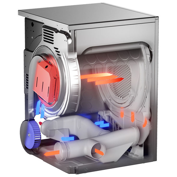 Asko TDC1773V.T Asciugatrice a Ventilazione 7 Kg Classe C 17 Programmi Sensore Umidita' Avvio Ritardato 24h (85x59,5x65,4 cm) colore Titanio