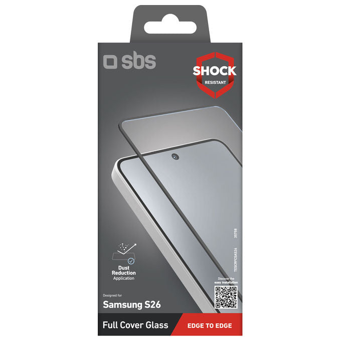 SBS TESCRFCSAS26 Vetro Temperato Full Cover per Samsung Galaxy S26 0,33 mm colore Nero