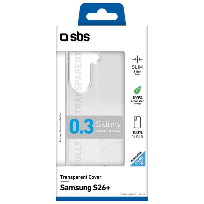 SBS TESKINSAS26PT Skinny Cover per Samsung S26 Plus TPU Ultra-Sottile 0,3 mm colore Trasparente