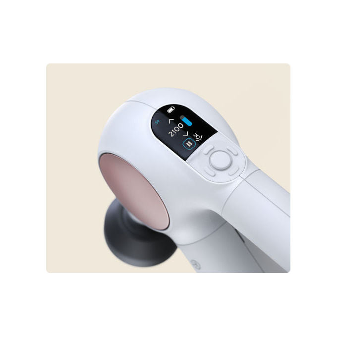 Therabody TG0003972-3A20 Theragun Sense Massaggiatore a Percussione con Display LCD Bluetooth e Impugnatura Ergonomica Autonomia 120 min Batteria agli Ioni di Litio colore Nero Bianco