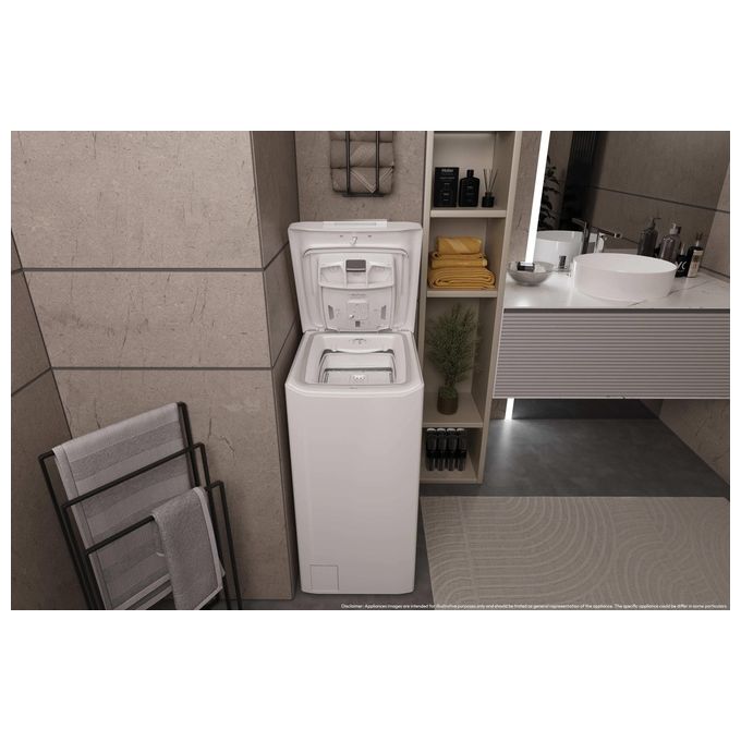 Haier THASN276TM7-S T Series 7 Lavatrice Carica dall'Alto 7 Kg 1200 rpm Classe A Inverter Vapore Wi-Fi (86x40,5x60 cm) colore Bianco