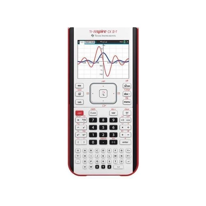 Texas Instruments TI-Nspire CX II-T Calcolatrice Grafica Schermo a Colori 3.2'' Risoluzione 320x240 Pixel Memoria 64 MB RAM 100 MB Flash Alimentazione Batteria Ricaricabile al Litio colore Grigio