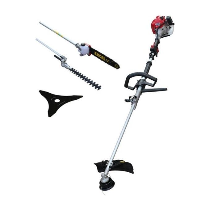 Excel MF33 Decespugliatore Multifunzione a Scoppio 33 cc 1,05 kW Motore 2 Tempi Asta Sganciabile 4 Accessori Inclusi