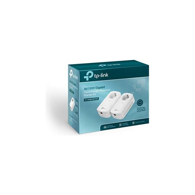 TP-LINK TL-PA8010P KIT Powerline AV1200 con presa passante, fino a 1200Mbps, 1 porta Gigabit