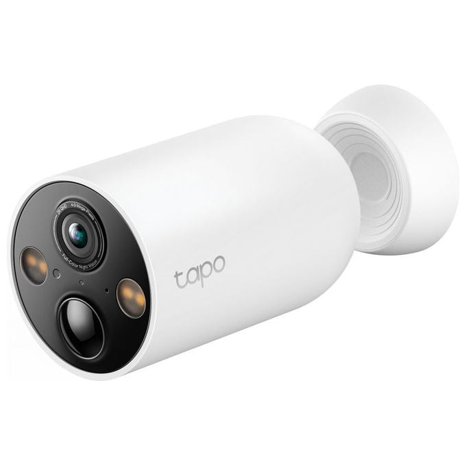 TP-Link TC85 Tapo Telecamera IP WiFi Batteria 10000 mAh 2K QHD 4 MP IP66 Visione Notturna Colori AI FOV 150° colore Bianco