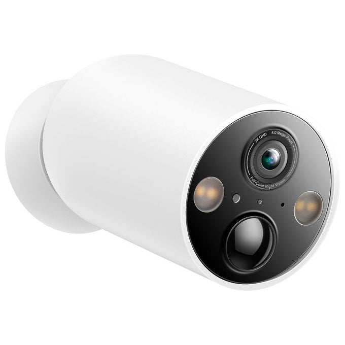 TP-Link TC85 Tapo Telecamera IP WiFi Batteria 10000 mAh 2K QHD 4 MP IP66 Visione Notturna Colori AI FOV 150° colore Bianco