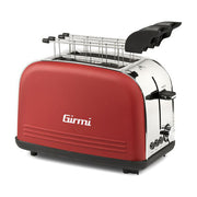 Girmi TP5702 Tostapane 2 Fette 800W 8 Livelli di Cottura Scongelamento Riscaldamento Espulsione Automatica colore Rosso