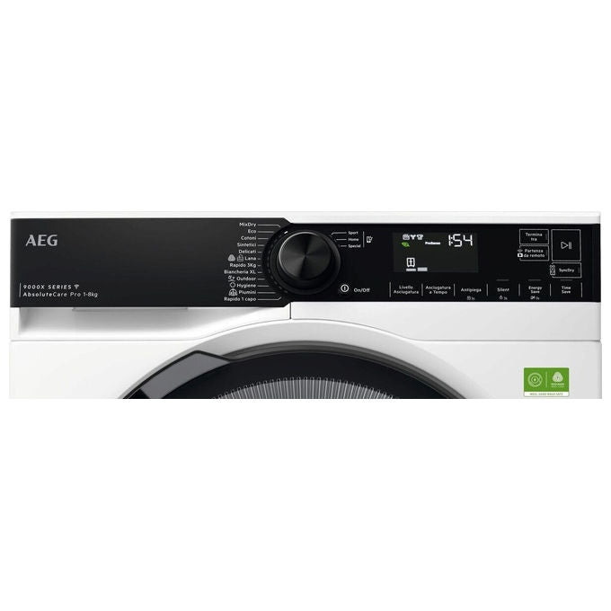 AEG TR9HH8AY Serie 9000X Asciugatrice Pompa di Calore 8 Kg Classe A WiFi SmartDry 3DScan 60 dB (85x59.6x63.6 cm) colore Bianco