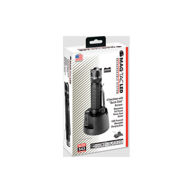Maglite TRM4RA4 Mag-Tac Torcia Tattica LED 543 lm Fino a 181 m Ricaricabile con Batteria LiFePo4 colore Nero