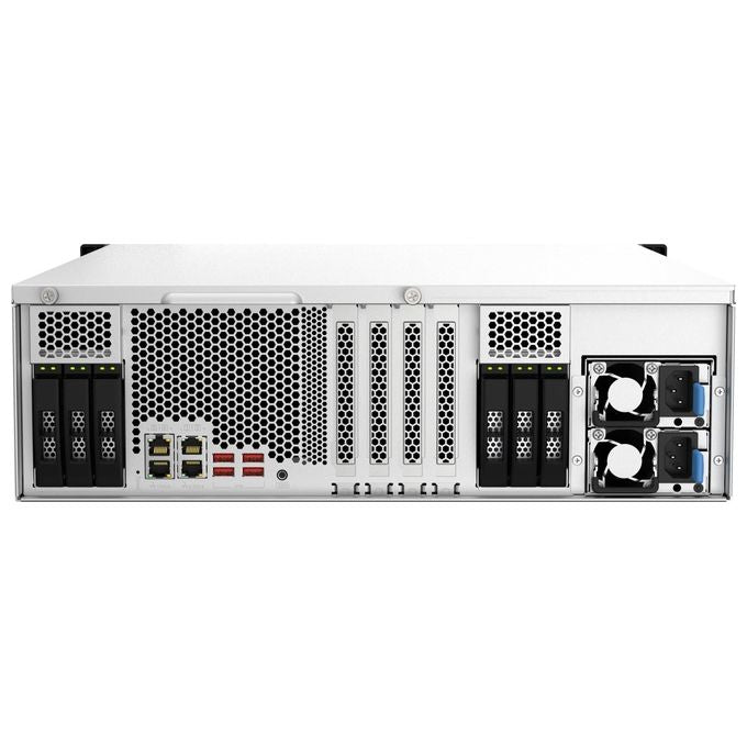 QNAP TS-H2287XU-RP-E2378-64G TS-H2287XU-RP NAS Rackmount 3U con Intel Xeon E-2378 64 GB DDR4 ECC QuTS hero colore Nero Bianco