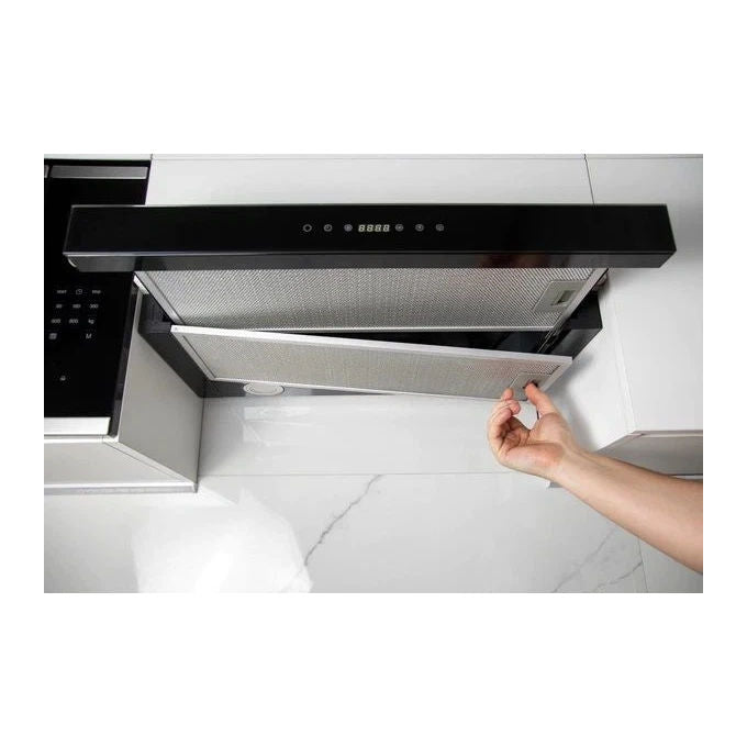 Turboair PRF0113928A IRIS Cappa da incasso 90 cm 750 m³-h Classe C Pulsante colore Nero