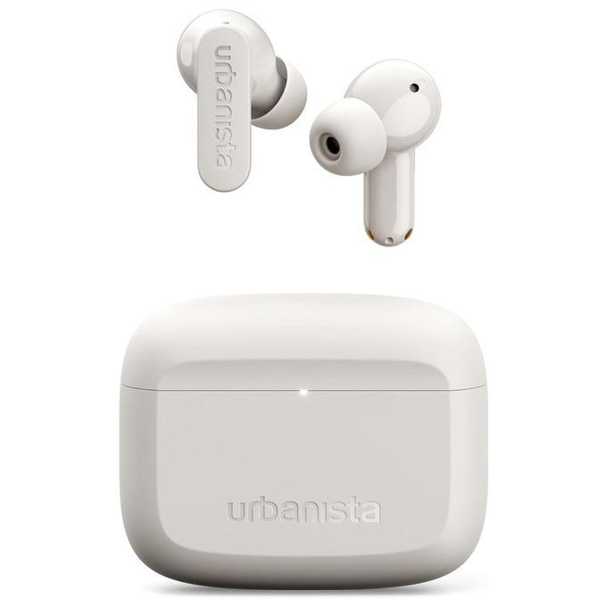 Urbanista 1037654 Palo Alto Auricolare True Wireless Stereo TWS con Cancellazione Attiva del Rumore Bluetooth 5.3 6 Microfoni IP54 colore Bianco Nuvo