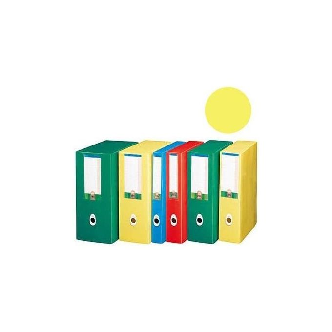 Fellowes U212GI Scatola Progetto Plus Eko Portadocumenti Dorso 12 cm Formato Protocollo Chiusura Metallo colore Giallo