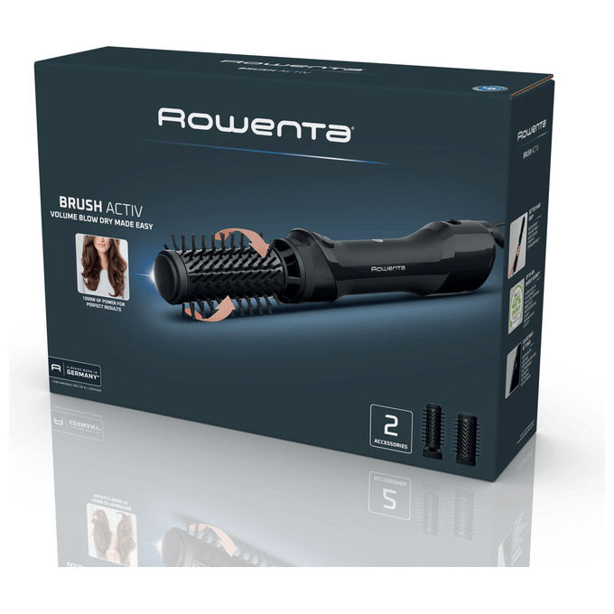 Rowenta UB9520F0 Brush Activ Spazzola ad Aria Calda Rotante Ionica 1000W 2 velocita' colore Nero