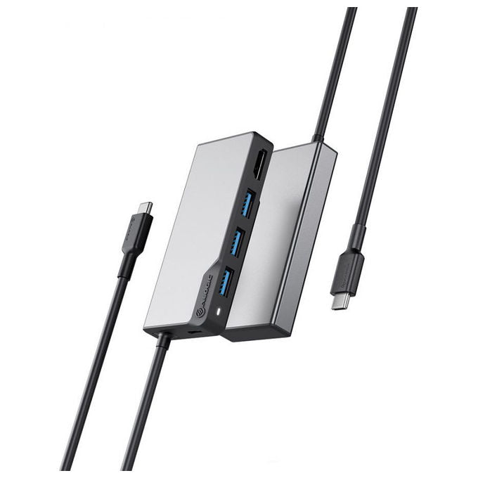 Alogic UCFUHDV2-SGR Fusion CORE 5-in-1 Hub V2 1x HDMI 4K@60Hz 3x USB-A 3.1 Gen 1 1x USB-C 3.1 Gen 1 Alimentazione fino a 100 W colore Grigio